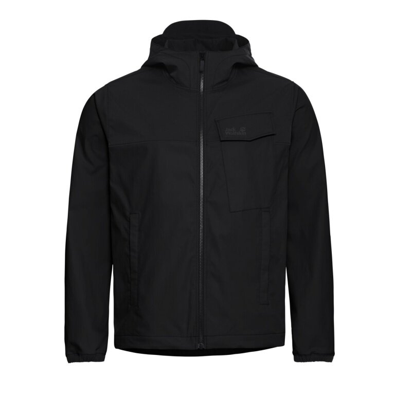 Jack Wolfskin Wanderjacke Mahani (UV-Schutz, leicht, atmungsaktiv) schwarz Herren