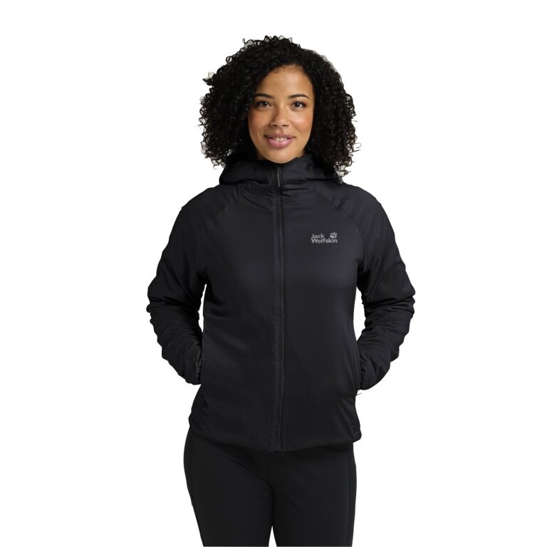 Jack Wolfskin Wanderjacke Prelight Insulated (winddicht, warm) schwarz Damen