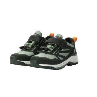 Jack Wolfskin Wanderschuhe Villi Hiker Texapore Low (wasserdicht, atmungsaktiv) dunkelgrün/mint Kinder