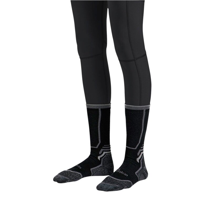 Jack Wolfskin Wandersocke Trek Merino CL Crew (Merinowolle-Mischung, atmungsaktiv) schwarz - 1 Paar