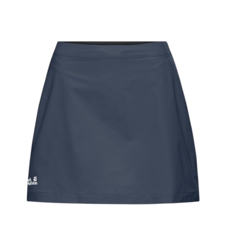 Jack Wolfskin Sommerrock Prelight Pulse Skort (mit Innenhose, atmungsaktiv) dunkelblau Damen