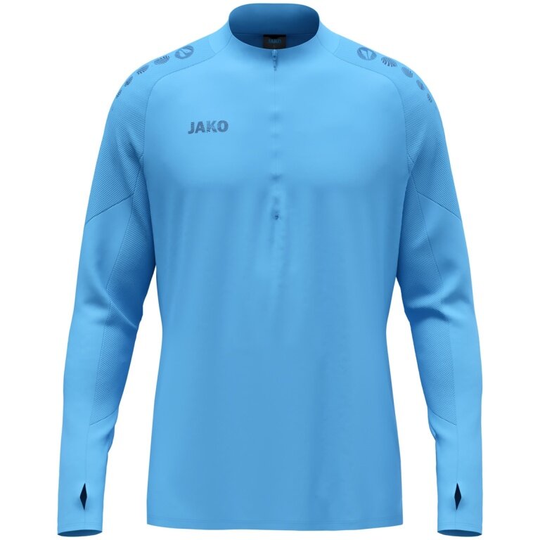 JAKO Langarmshirt Ziptop Light Flow (Keep Dry, maximale Bewegungsfreiheit) skyblau Kinder