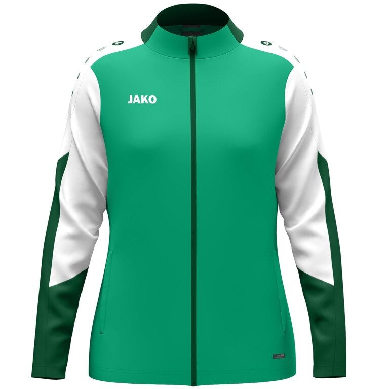 JAKO Polyesterjacke Dynamic (100% rec. Polyester) grün/weiss/dunkelgrün Damen