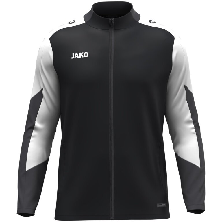 JAKO Polyesterjacke Dynamic (100% rec. Polyester) schwarz/weiss/anthrazitgrau Herren