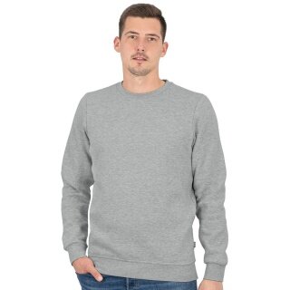 JAKO Langarmshirt Sweat Organic (Freizeit, Bio-Baumwolle) hellgrau Herren