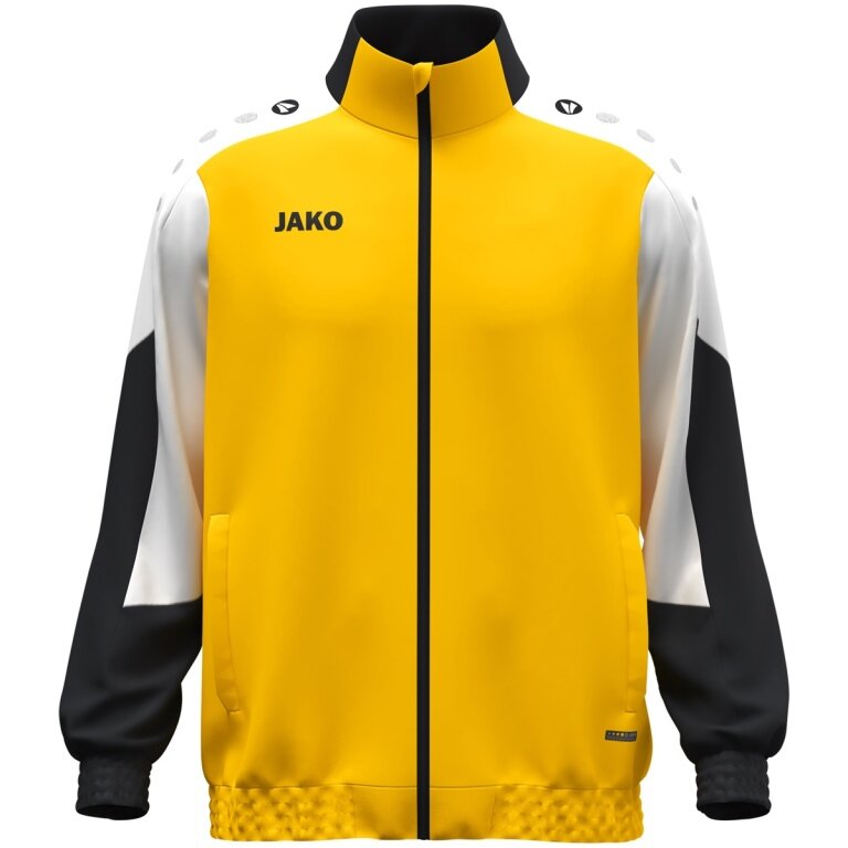 JAKO Trainingsjacke (Webjacke) Dynamic - Stretch-Micro-Twill - gelb/weiss/schwarz Herren