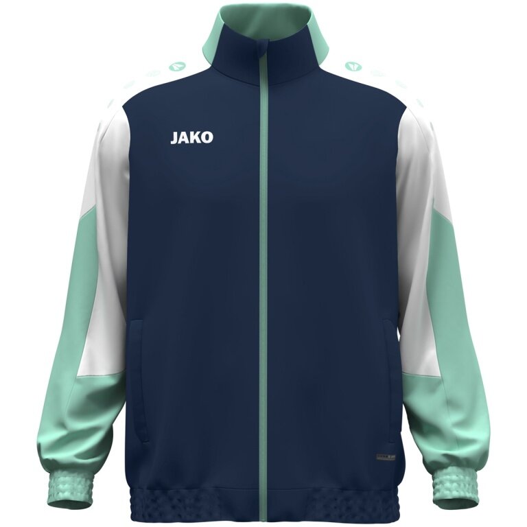 JAKO Trainingsjacke (Webjacke) Dynamic - Stretch-Micro-Twill - marineblau/weiss/mintgrün Herren