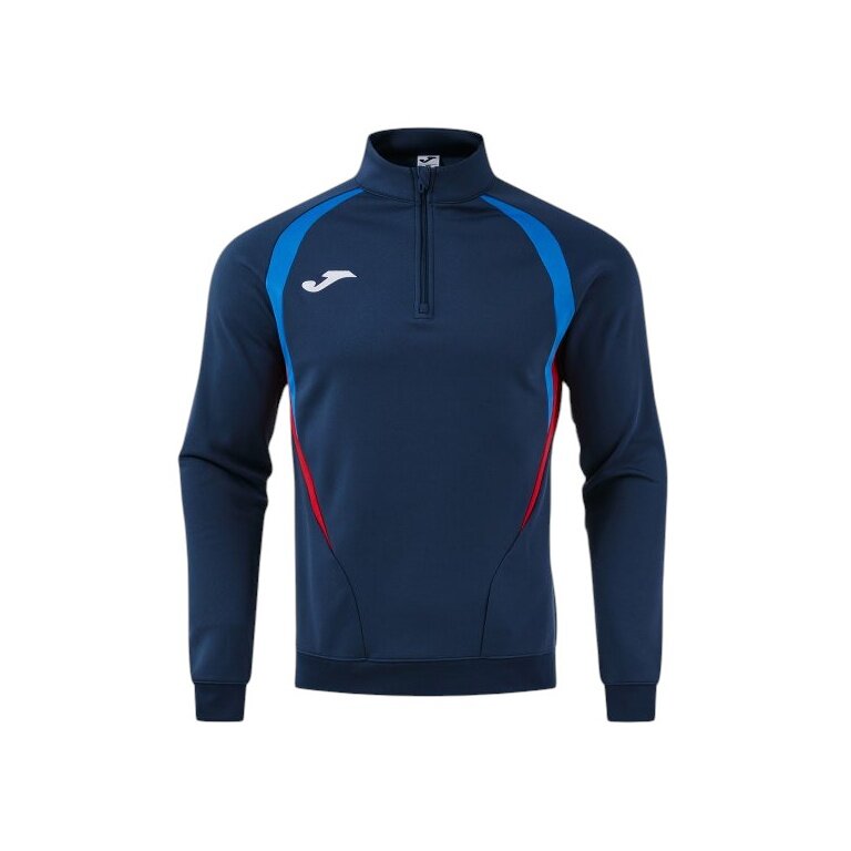 Joma Langarmshirt Championship 20 Sweatshirt (1/4 Zip, bequem, rec. Polyester) dunkelblau/royalblau Herren