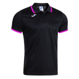 Joma Sport-Polo Combi Premium (komfortable Passform, atmungsaktiv) schwarz/neonrosa Herren