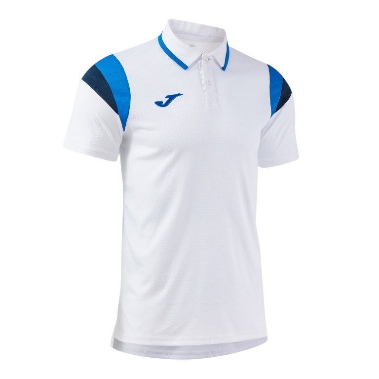 Joma Sport-Polo Terra (leicht, atmungsaktiv) weiss/royalblau Herren
