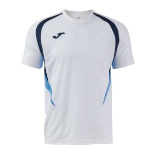 Joma Sport-Tshirt Championship 20 (hoher Tragekomfort, rec. Polyester) weiss/hellblau Herren