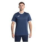 Joma Sport-Tshirt Combi Premium (100% Polyester, atmungsaktiv) navyblau/weiss Herren