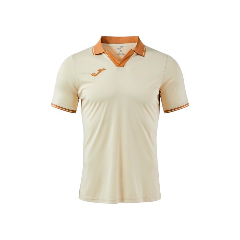 Joma Tennis-Polo Galaxy (100% rec. Polyester, leicht, atmungsaktiv) beige/braun Herren