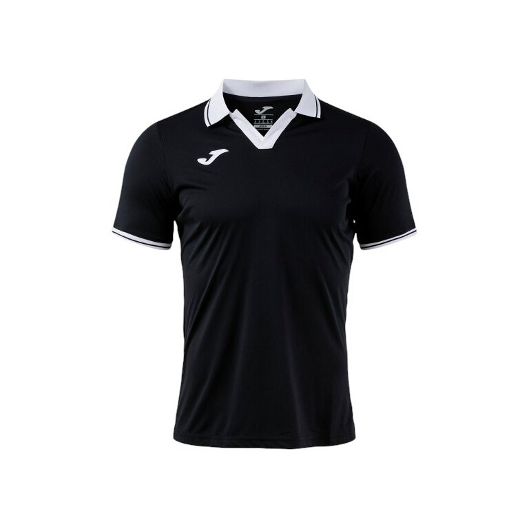 Joma Tennis-Polo Galaxy (100% rec. Polyester, leicht, atmungsaktiv) schwarz/weiss Herren