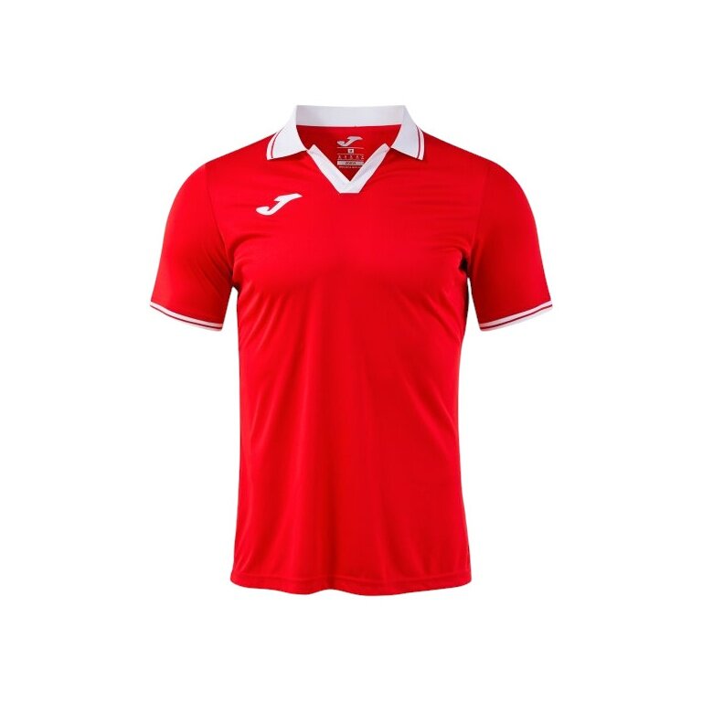 Joma Tennis-Polo Galaxy (100% rec. Polyester, leicht, atmungsaktiv) rot/weiss Herren