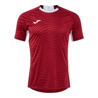 Joma Trainings-Tshirt Kick Pro (elastisches Material, leicht, atmungsaktiv) bordeauxrot/weiss Herren
