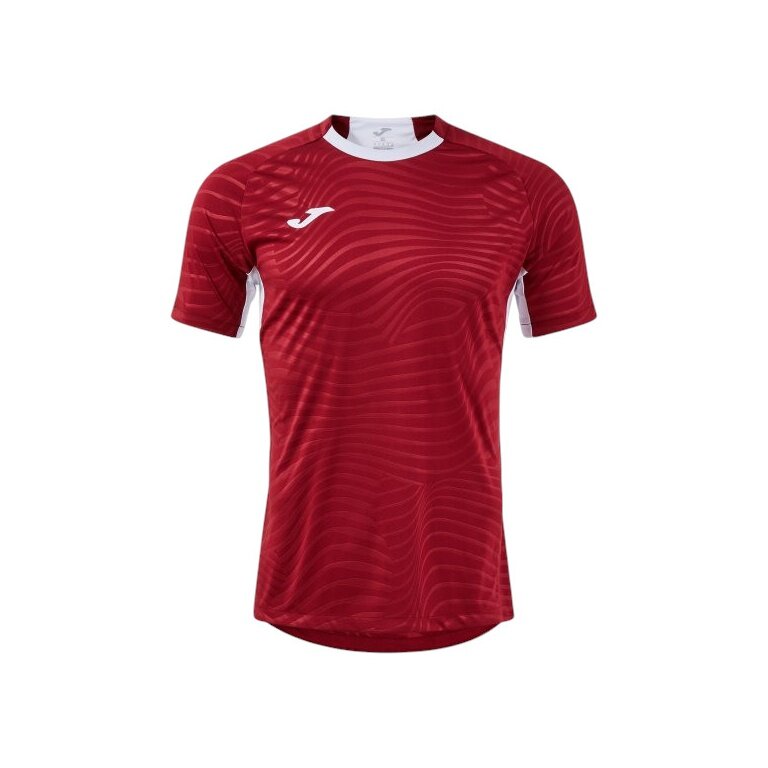 Joma Trainings-Tshirt Kick Pro (elastisches Material, leicht, atmungsaktiv) bordeauxrot/weiss Herren