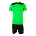 Joma Trainingsanzug (kurze Hose und kurzarm Shirt) Phoenix III Set neongrün/schwarz Herren