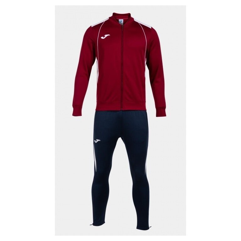 Joma Trainingsanzug Championship VII (Jacke und Hose) weinrot/weiss/marineblau Herren