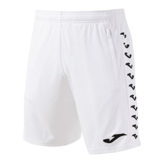 Joma Trainingshose Bermuda Heroic (100% Polyester, mit Seitentaschen) kurz weiss Herren