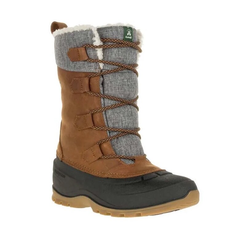 Kamik Winterstiefel Snowgem (Leder, Nylon, wasserdicht) cognacbraun Damen