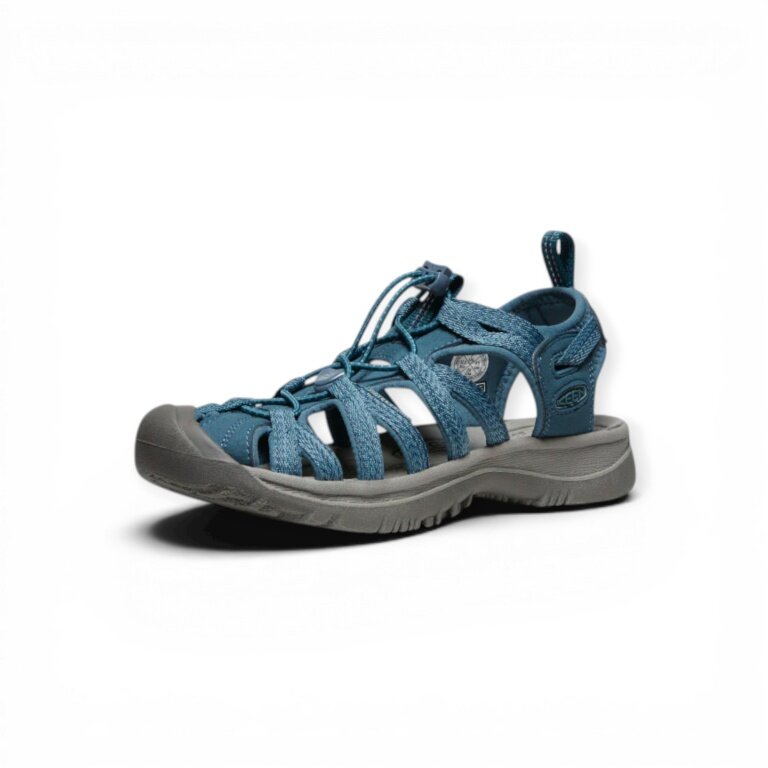 Keen Sandale Whisper (wasserdicht, Schnellschnürsystem, für leichte Wanderungen) blau Damen