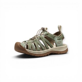 Keen Sandale Whisper (wasserdicht, Schnellschnürsystem, für leichte Wanderungen) grün/braun Damen