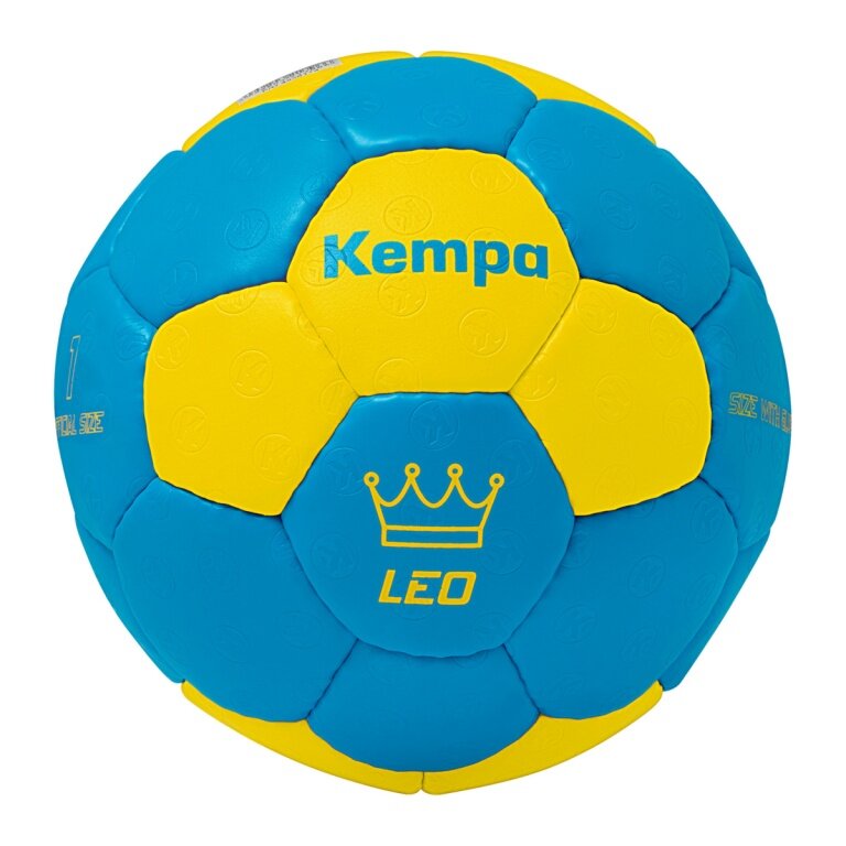 Kempa Handball Leo (strapazierfähiger Trainingsball) blau/gelb - 1 Stück
