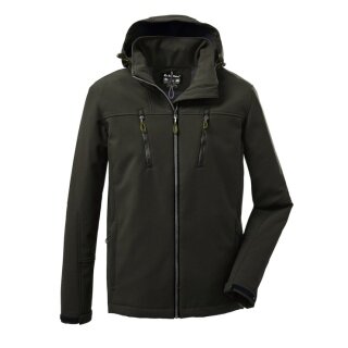 Killtec Softshelljacke mit abzippbarer Kapuze (Fleecefutter, wasserabweisend) dunkelgrün Herren