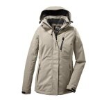 Killtec Winterjacke KOW 140 mit Kapuze (wasser- und winddicht) hell taupe Damen
