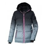 Killtec Winter-Steppjacke KSW 330 in Daunenoptik (Skijacke, Schneefang, winddicht) grau/hellblau Mädchen
