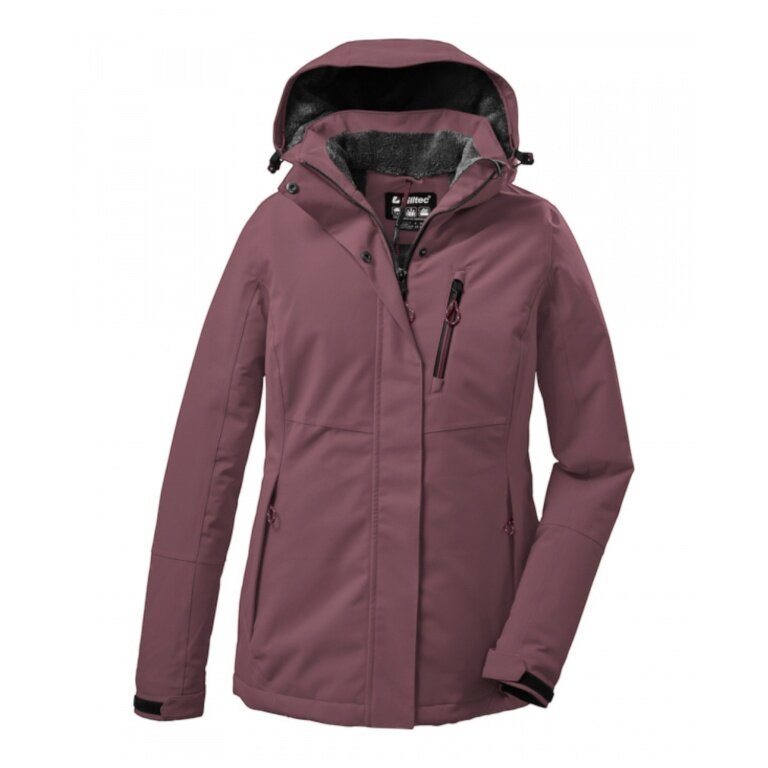 Killtec Winterjacke KOW 140 mit Kapuze (wasser- und winddicht) dunkelrose Damen
