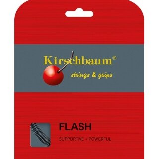Kirschbaum Tennissaite Flash (Haltbarkeit+Power) schwarz 12m Set