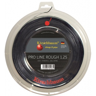 Kirschbaum Tennissaite Pro Line Rough (Haltbarkeit+Spin) schwarz 200m Rolle