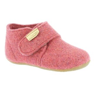 Living Kitzbühel Hausschuhe Klettmodell Filz (Wolle) - hoher Schaft - Unifarben Kids rosa Kleinkinder (18-26)