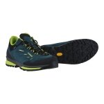 Lowa Wanderschuhe Delago Low GTX (Trekking, Veloursleder, wasserdicht) 2025 petrolblau/limonengrün Herren