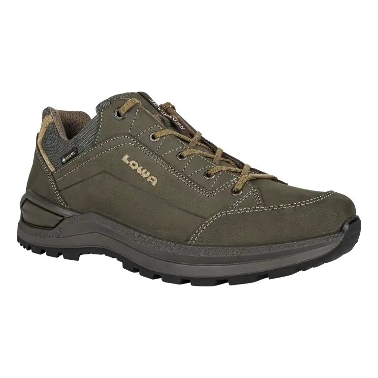 Lowa Wanderschuhe Renegade EVO Low GTX (All-Terrain, Nubukleder, wasserdicht) olivegrün/beige Herren