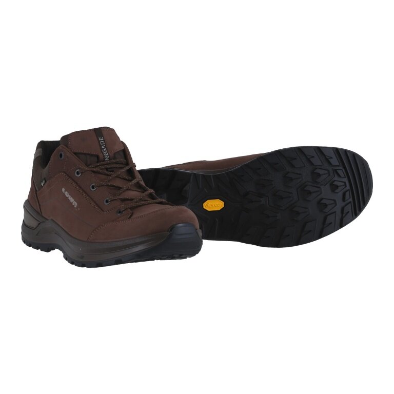 Lowa Wanderschuhe Renegade EVO Low WIDE GTX 2025 (All-Terrain, Nubukleder, wasserdicht) espressobraun/schwarz Herren