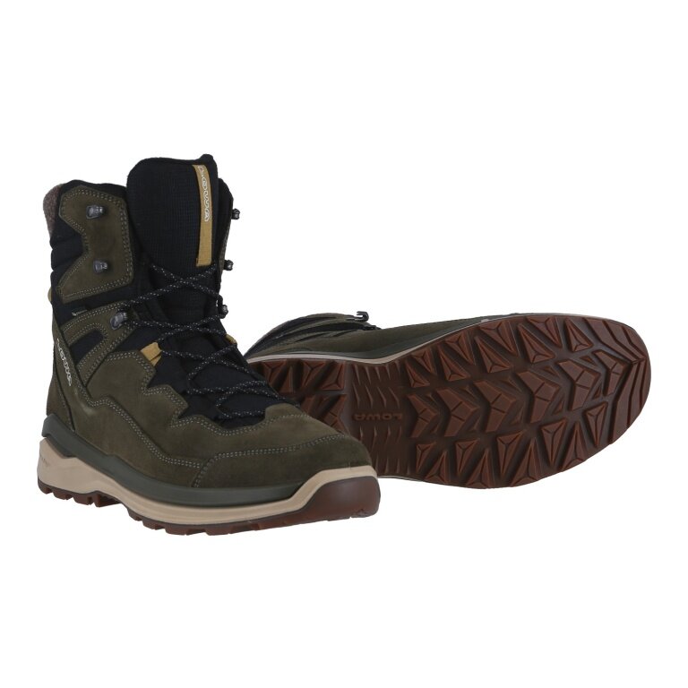 Lowa Winterstiefel Ottawa Evo GTX (Veloursleder/Textil, wasserdicht, warm) olivegrün/bernsteingrün Herren