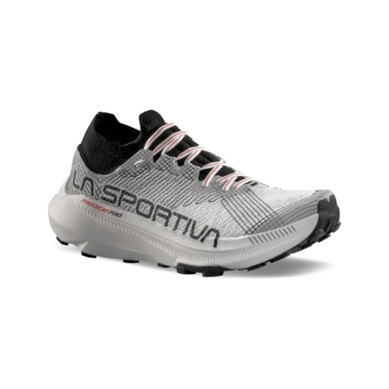 La Sportiva Trail-Laufschuhe Prodigio Pro hellgrau/weiss/schwarz Herren