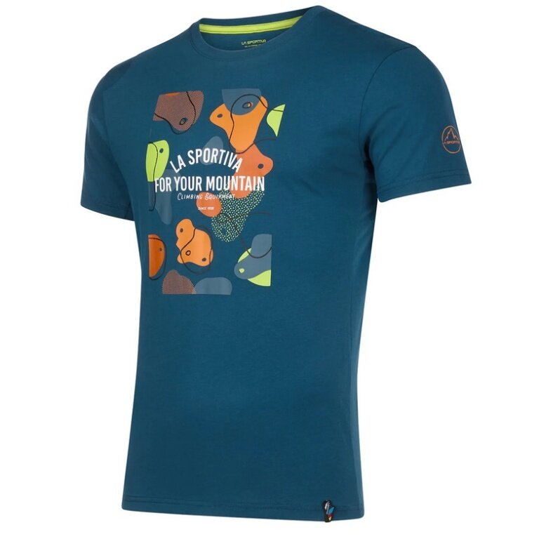 La Sportiva Wander-/Freizeit Tshirt Volumes (Baumwolle) stormblau Herren