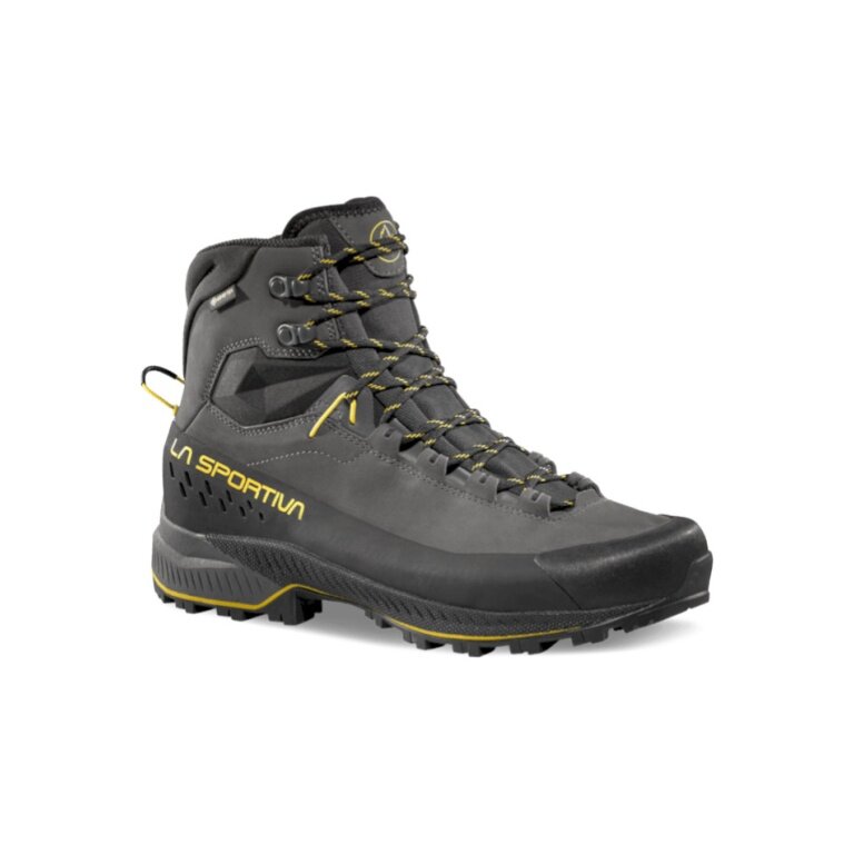 La Sportiva Wanderschuhe TX5 Evo Mid GTX (Zustieg, Nubukleder, wasserdicht) carbongrau/gelb Herren