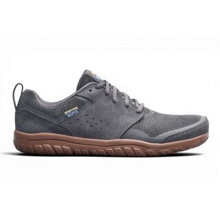 Lems Barfussschuhe Primal Zen Suede (Wildleder, Zero Drop, breite Zehenbox) grau