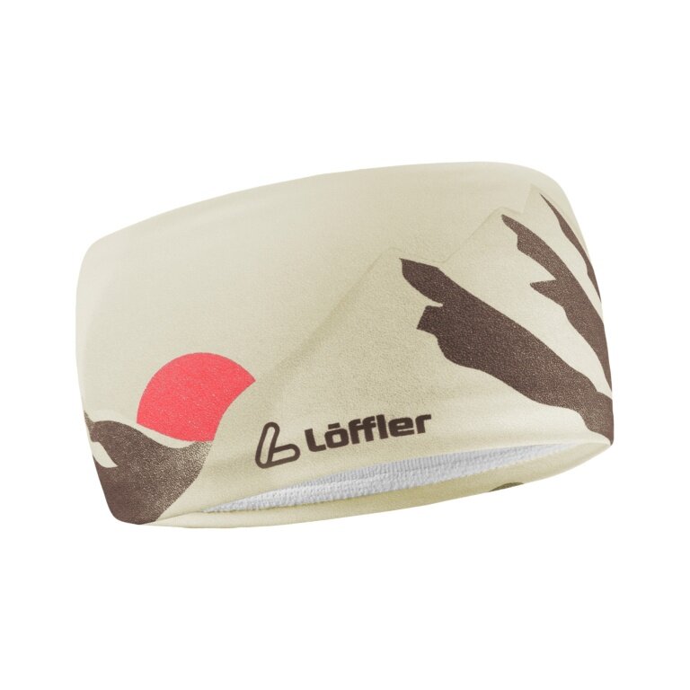 Löffler Stirnband Alpine Design Headband (wärmeisolierend, hochelastisch) beige/braun