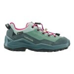 Lowa Wanderschuhe Wandax LO GTX (Veloursleder/Synthetik, wasserdicht) petrol/pink Kinder