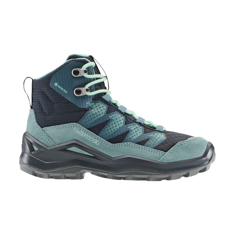 Lowa Wanderschuhe Maddox Pro Mid GTX Junior (Textil/Veloursleder, wasserdicht) navyblau/blau Kinder