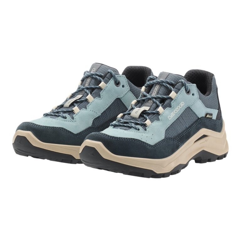 Lowa Wanderschuhe Ventierra LO GTX (Veloursleder/Textil, wasserdicht) rauchblau/blau Damen