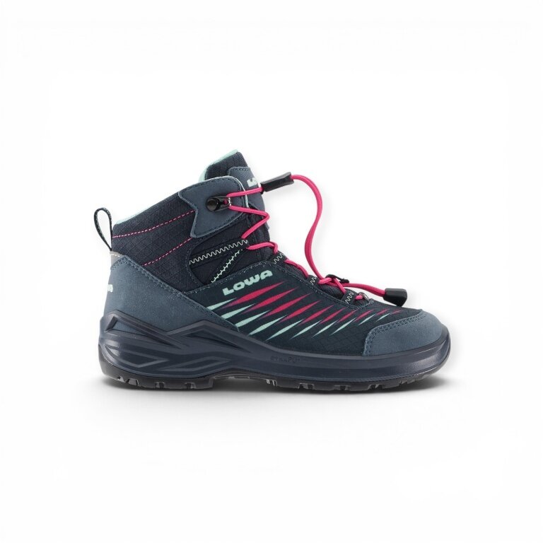 Lowa Wanderschuhe Zirrox II GTX MID Junior (Multifunktion, wasserdicht) navyblau/pink Kleinkinder