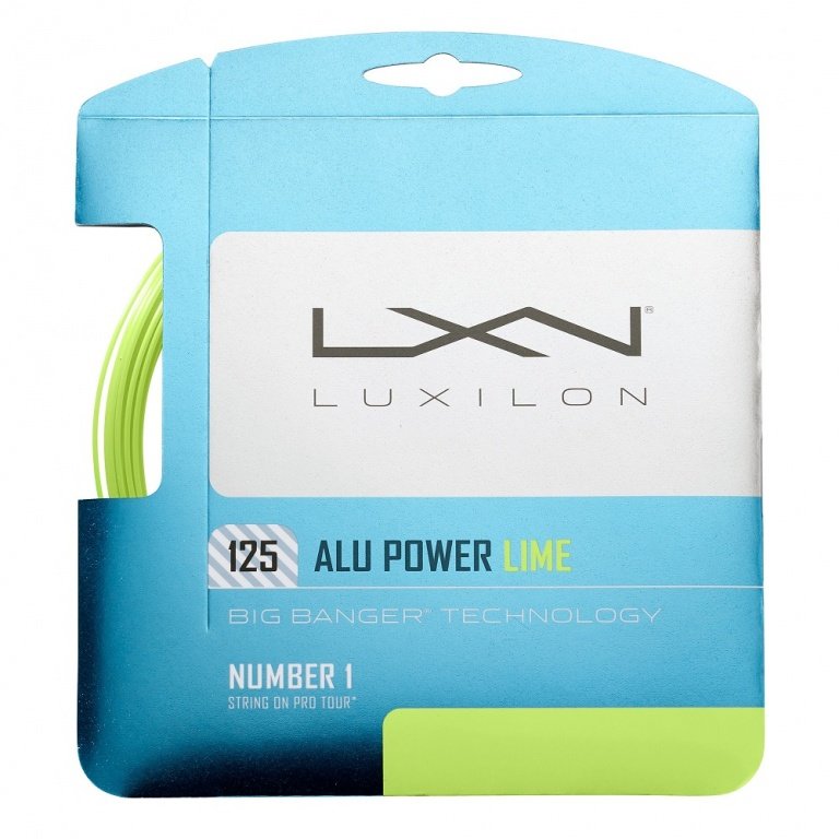 Luxilon Tennissaite Alu Power LE 1.25 (Haltbarkeit+Power) limegrün 12m Set