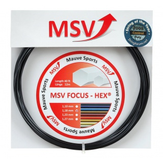 Besaitung mit Tennissaite MSV Focus Hex schwarz
